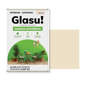 Tinta Acrílica Máxima Eficiência Fosco Areia 18L Glasu!