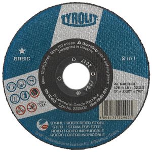 Disco De Corte De Aço 4.1/2X1/8X7/8 Basic Tyrolit