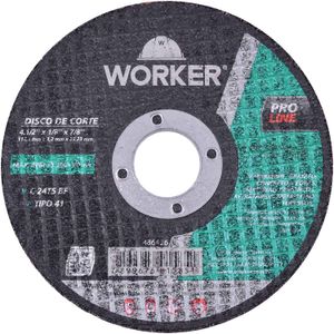 Disco de Corte Refratário 4.1/2"X1/8" x 22,2mm Worker