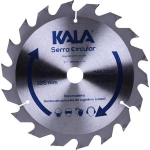 Disco Serra Circular 7.1/4" para Madeira 18 Dentes 7200rpm Kala