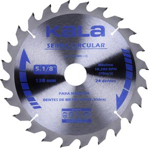 Disco Serra Circular 5.1/8" para-Madeira 24 Dentes Kala