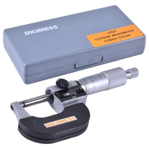 Micrômetro Externo Capacidade De 0 a 25mm 0,004mm Contador Mecânico 110.400 Digimess