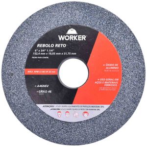 Rebolo Reto Uso Geral 6” x ¾” Worker