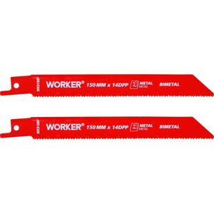 Lâmina para Serra Sabre Bimetálica 1/2” 150mm 14 Dentes Worker