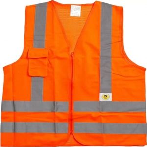 Colete Refletivo Laranja Tamanho M Com 1 Bolso Super Safety