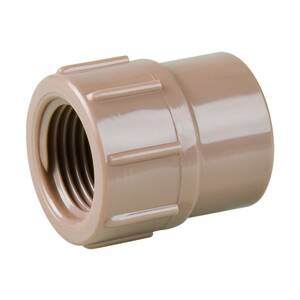 Luva Soldável de Roscar em PVC Marrom 50mmx1.1/2” Plastubos