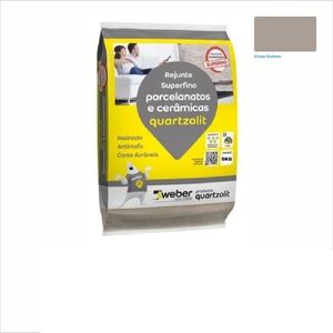 Rejunte para Porcelanato Cinza Outono 5kg Quartzolit