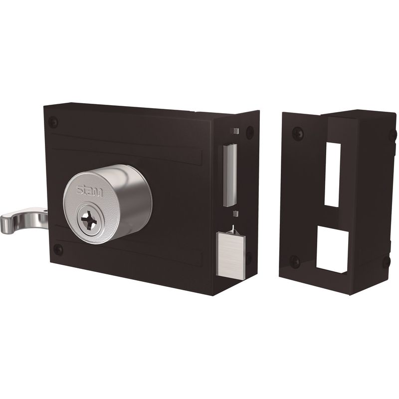 Fechadura Portão Tetra 1701 Preto Stam