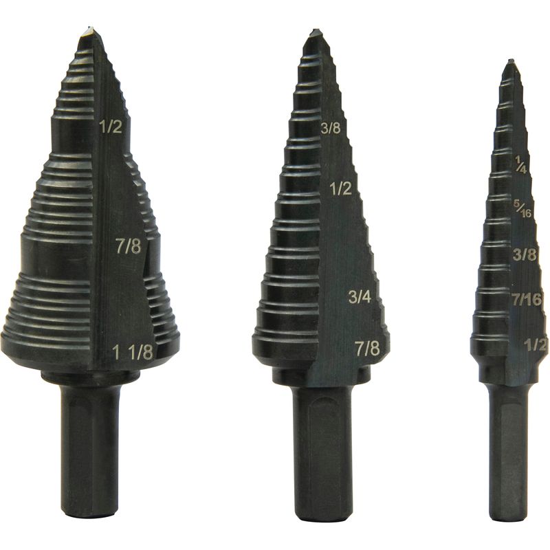 Jogo de Brocas 3 Peças Escalonadas GSBSET3 Greenlee