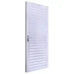 Porta Veneziana SPP Alumínio Branco Direita 210x80cm Aluvid