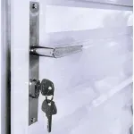 Porta Veneziana SPP Alumínio Branco Direita 210x80cm Aluvid