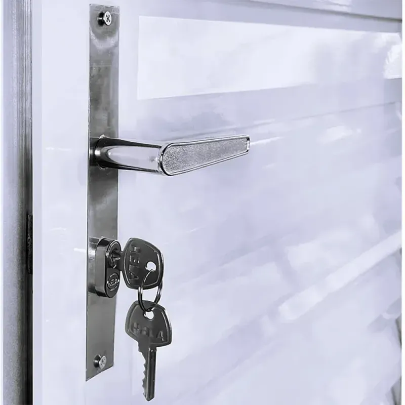 Porta Veneziana SPP Alumínio Branco Direita 210x80cm Aluvid