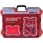 Jogo de Ferramentas Modelo 216 Peças Cromo Vanádio Bumafer