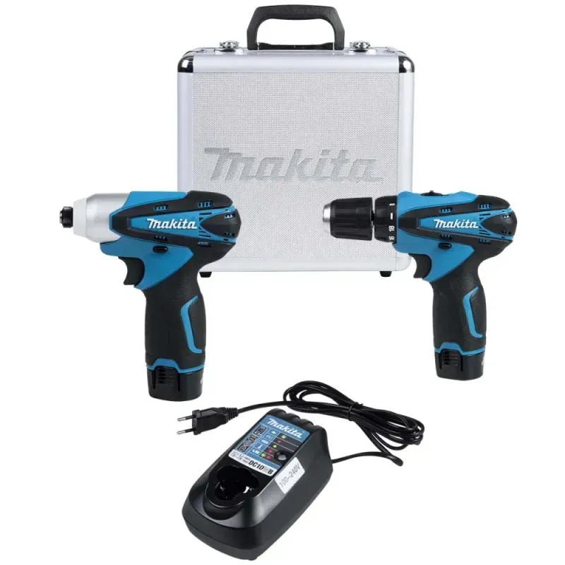Kit Furadeira Parafusadeira de Impacto 12V Bateria Makita