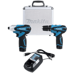 Kit Furadeira Parafusadeira de Impacto 12V Bateria Makita