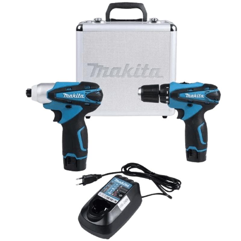 Kit Furadeira Parafusadeira de Impacto 12V Bateria Makita