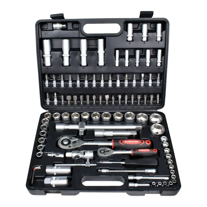 Jogo de Soquetes Sextavado com Catraca 94 Peças Bumafer