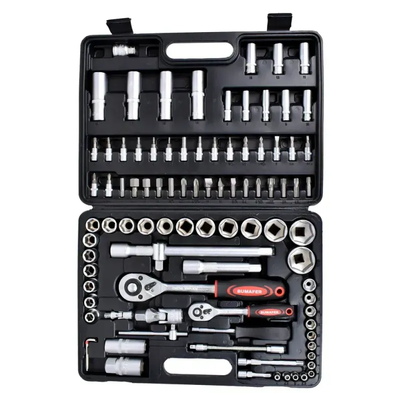 Jogo de Soquetes Sextavado com Catraca 94 Peças Bumafer