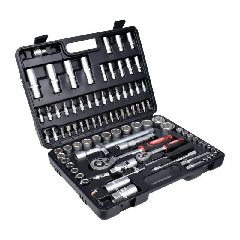 Jogo de Soquetes Sextavado com Catraca 94 Peças Bumafer