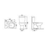 Kit Completo Loren One Bacia e Caixa Acoplada 3,6 Litros Lorenzetti