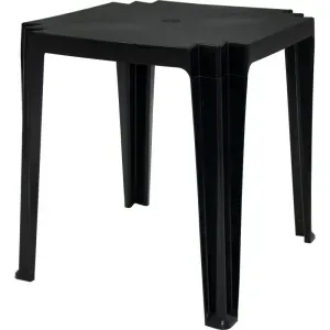 Mesa Plástica Quadrada Empilhável Preta Tramontina