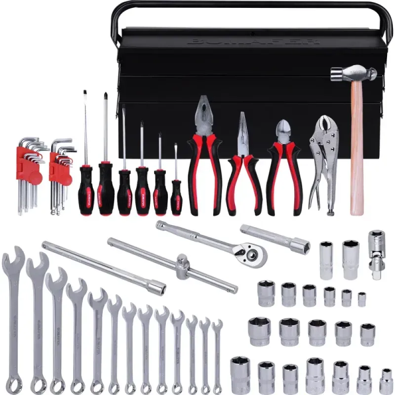 Caixa de Ferramentas Sanfonada 68 Peças Cr-V Bumafer