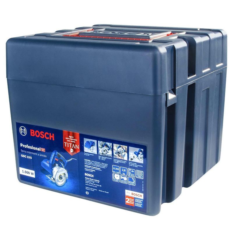 Serra Mármore GDC 150 com 2 Discos e Maleta Bosch