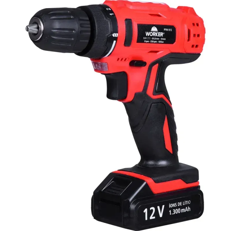 Furadeira Parafusadeira PFW012 16 Peças Worker