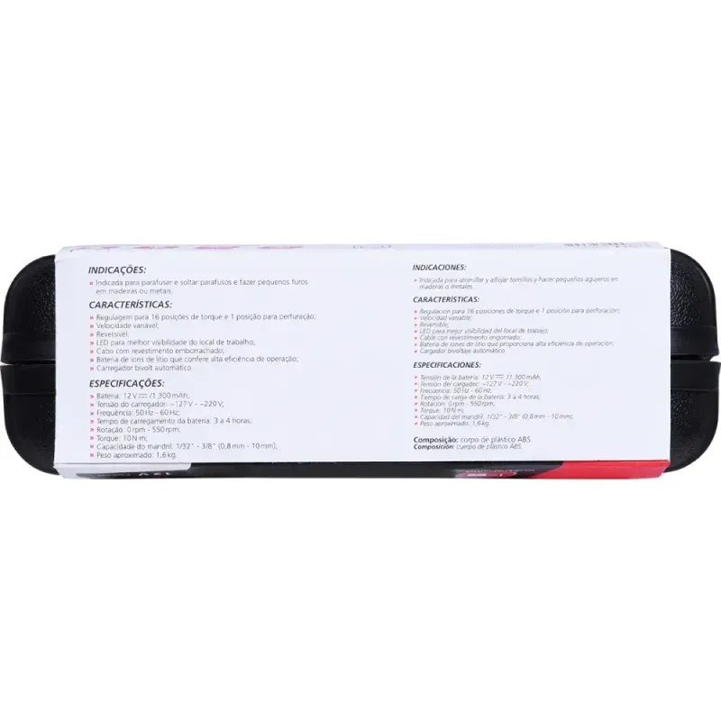 Furadeira Parafusadeira PFW012 16 Peças Worker