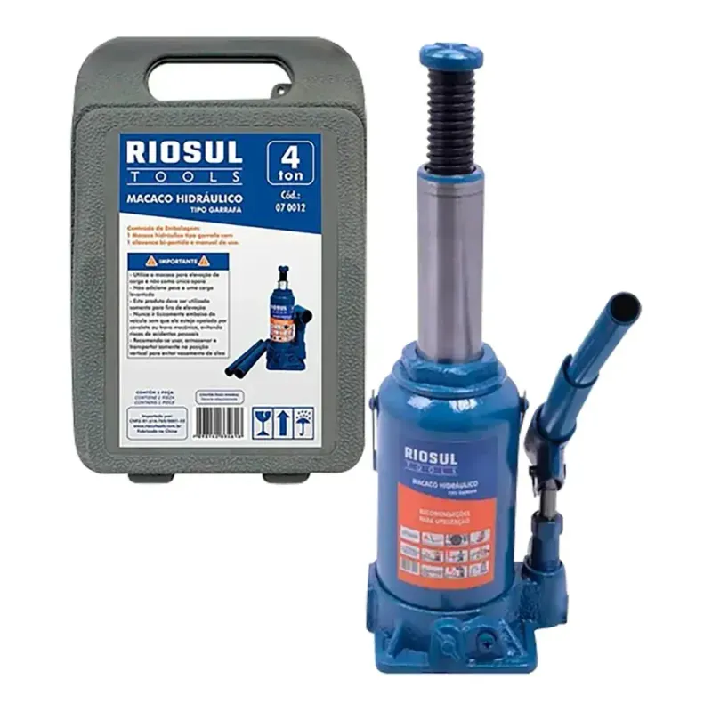 Macaco Hidráulico Garrafa R070012 4T RioSul Tools