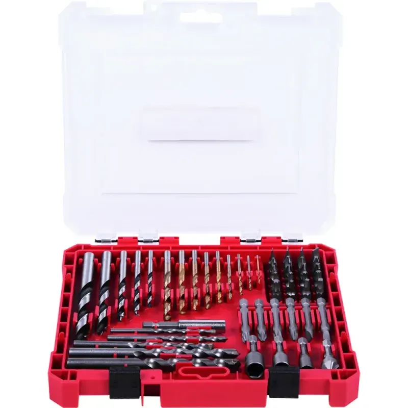 Jogo de Brocas e Bits 50 Peças Aço Cromo-Vanádio Bumafer