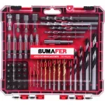 Jogo de Brocas e Bits 50 Peças Aço Cromo-Vanádio Bumafer