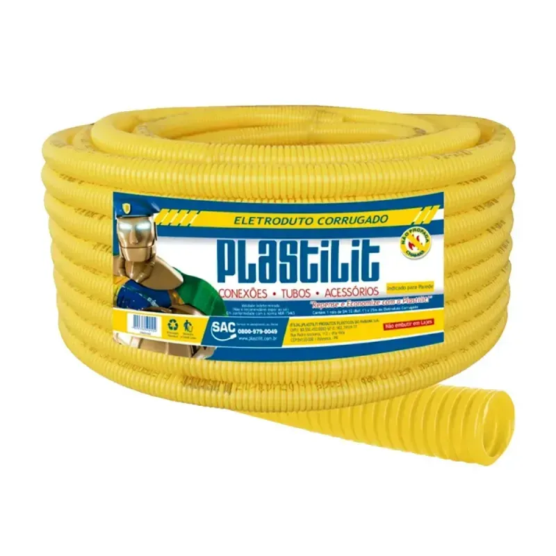 Eletroduto Corrugado Leve 25mmx50m PVC Plastilit