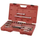 Jogo de Soquete Estriado 1/2" com 24 Peças Worker