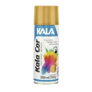 Tinta Spray Metálico 350ml Dourado Kala