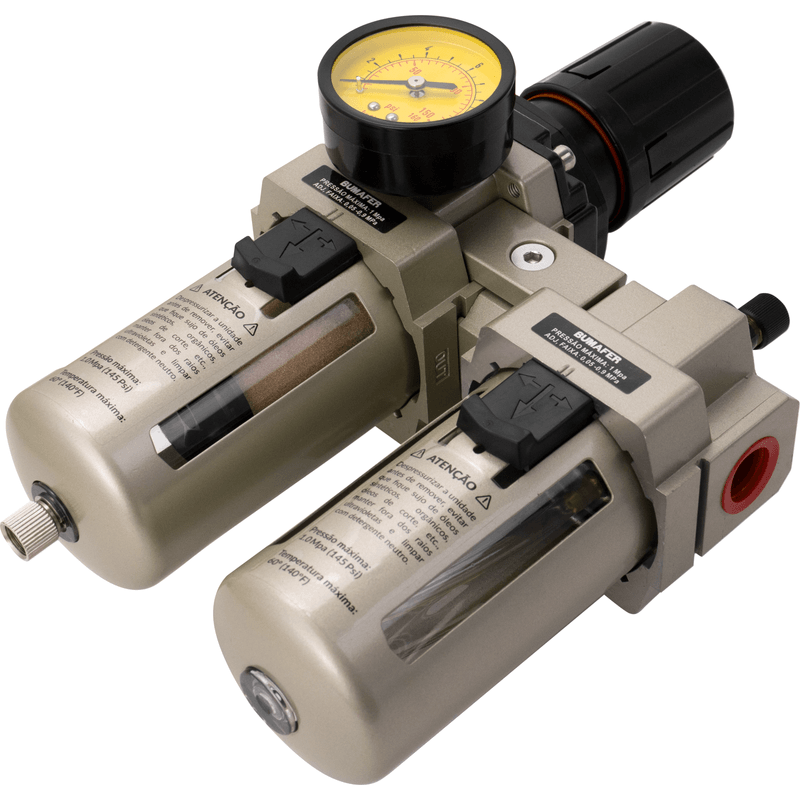 Regulador e Lubrificador de Ar 145 LBF/POL 1/2 Bumafer