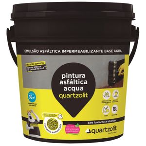 Pintura Asfáltica Acqua Preto 18L Quartzolit