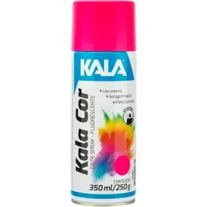 Tinta Spray Fluorescente 350ML Rosa Kala