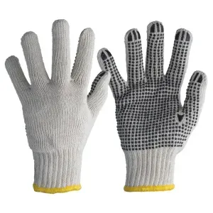 Luva Tricotada Poliéster Branca com 3 Fios Pigmentada G Worker