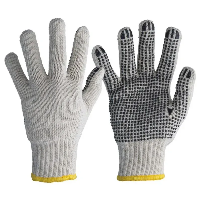 Luva Tricotada Poliéster Branca com 3 Fios Pigmentada G Worker