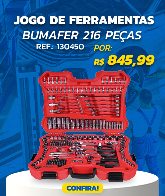 Jogo de Ferramentas em Cromo Vanádio Bumafer