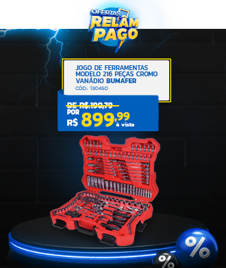 Jogo de Ferramentas Modelo 216 Peças Cromo Vanádio Bumafer